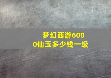 梦幻西游6000仙玉多少钱一级