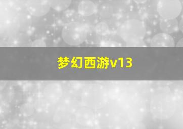 梦幻西游v13