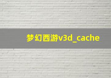 梦幻西游v3d_cache