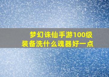 梦幻诛仙手游100级装备洗什么魂器好一点