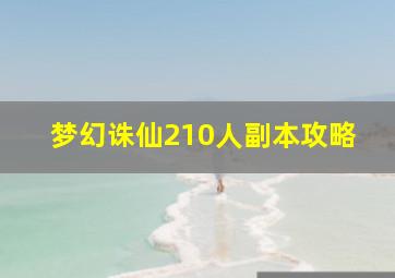 梦幻诛仙210人副本攻略