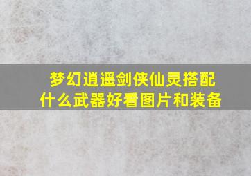 梦幻逍遥剑侠仙灵搭配什么武器好看图片和装备