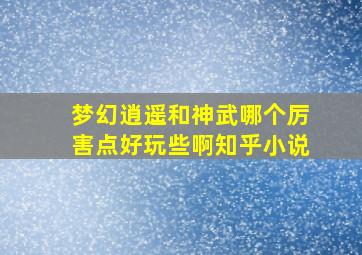 梦幻逍遥和神武哪个厉害点好玩些啊知乎小说