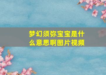 梦幻须弥宝宝是什么意思啊图片视频