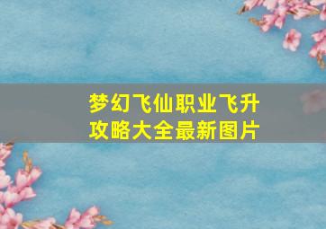 梦幻飞仙职业飞升攻略大全最新图片