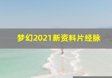梦幻2021新资料片经脉