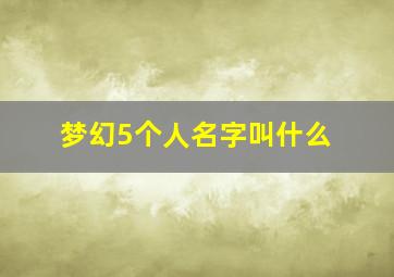 梦幻5个人名字叫什么