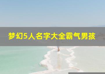 梦幻5人名字大全霸气男孩