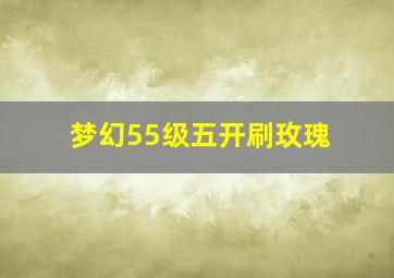 梦幻55级五开刷玫瑰