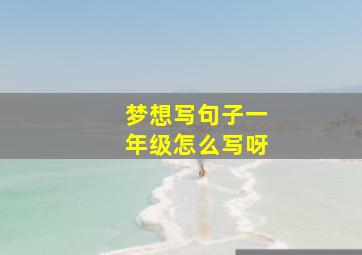 梦想写句子一年级怎么写呀