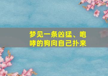 梦见一条凶猛、咆哮的狗向自己扑来