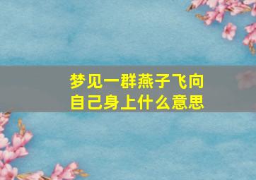 梦见一群燕子飞向自己身上什么意思