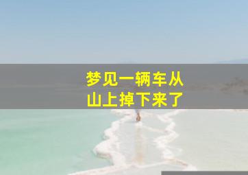 梦见一辆车从山上掉下来了