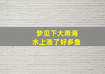 梦见下大雨海水上涨了好多鱼