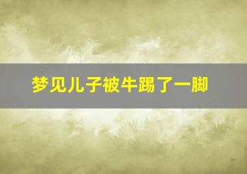 梦见儿子被牛踢了一脚