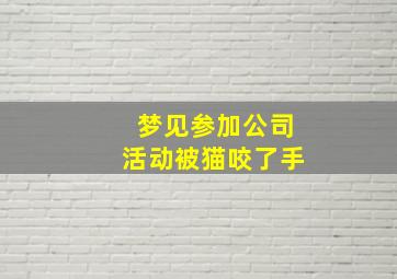 梦见参加公司活动被猫咬了手