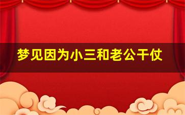 梦见因为小三和老公干仗