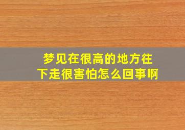 梦见在很高的地方往下走很害怕怎么回事啊