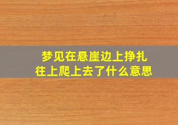 梦见在悬崖边上挣扎往上爬上去了什么意思