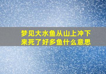 梦见大水鱼从山上冲下来死了好多鱼什么意思