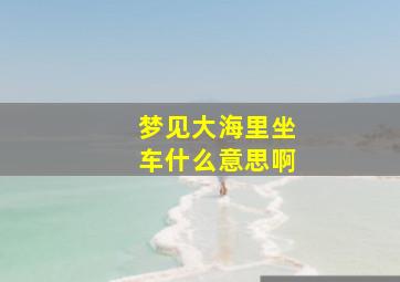 梦见大海里坐车什么意思啊