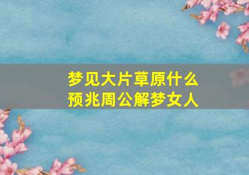 梦见大片草原什么预兆周公解梦女人