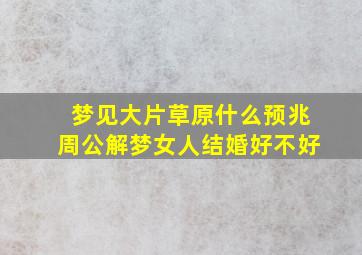 梦见大片草原什么预兆周公解梦女人结婚好不好