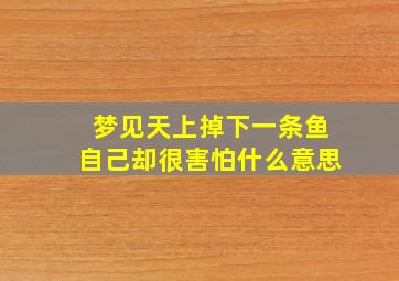 梦见天上掉下一条鱼自己却很害怕什么意思