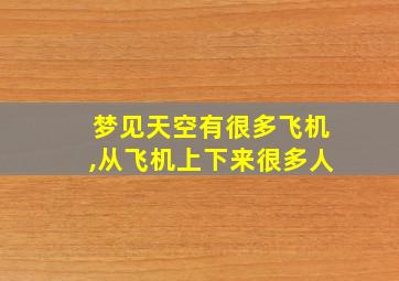 梦见天空有很多飞机,从飞机上下来很多人