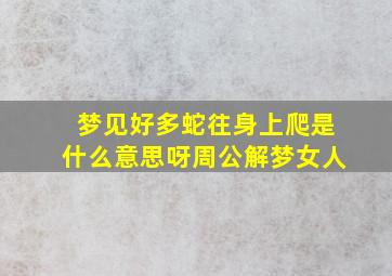 梦见好多蛇往身上爬是什么意思呀周公解梦女人