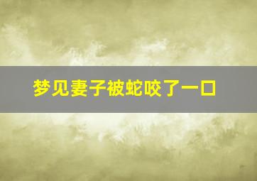 梦见妻子被蛇咬了一口