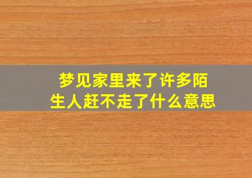 梦见家里来了许多陌生人赶不走了什么意思