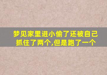 梦见家里进小偷了还被自己抓住了两个,但是跑了一个