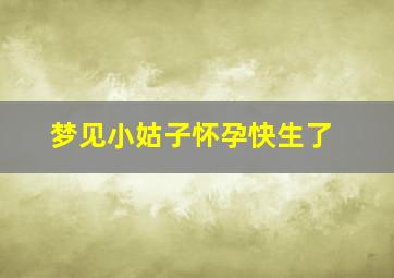 梦见小姑子怀孕快生了