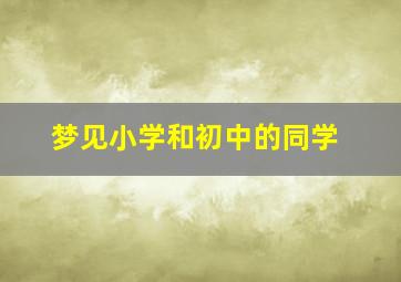 梦见小学和初中的同学