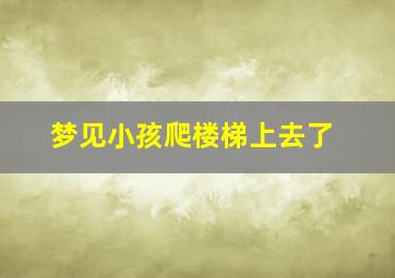 梦见小孩爬楼梯上去了