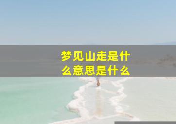 梦见山走是什么意思是什么