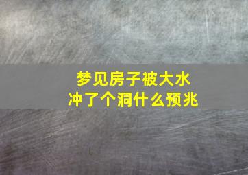 梦见房子被大水冲了个洞什么预兆