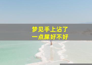 梦见手上沾了一点屎好不好