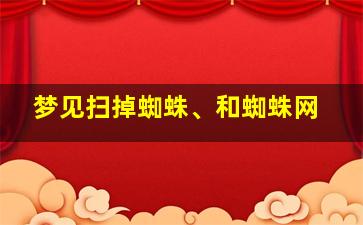 梦见扫掉蜘蛛、和蜘蛛网