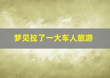 梦见拉了一大车人旅游