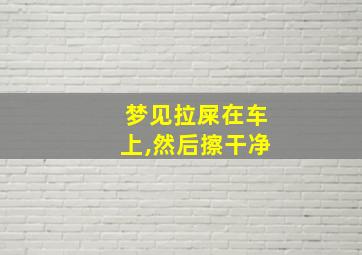 梦见拉屎在车上,然后擦干净