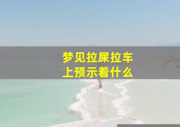 梦见拉屎拉车上预示着什么