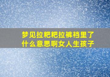 梦见拉粑粑拉裤裆里了什么意思啊女人生孩子