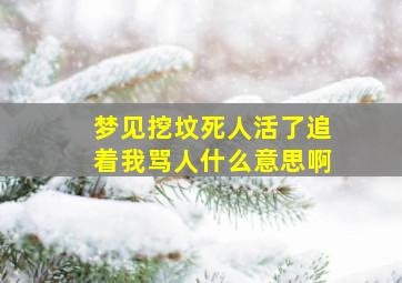 梦见挖坟死人活了追着我骂人什么意思啊