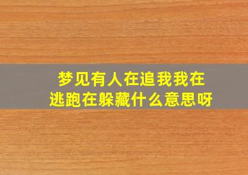 梦见有人在追我我在逃跑在躲藏什么意思呀