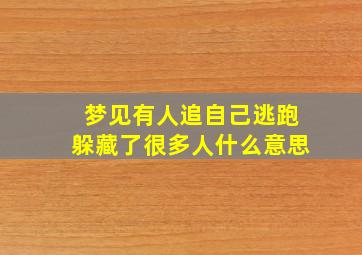 梦见有人追自己逃跑躲藏了很多人什么意思