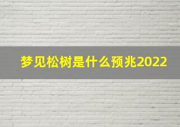 梦见松树是什么预兆2022