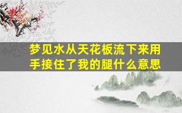 梦见水从天花板流下来用手接住了我的腿什么意思