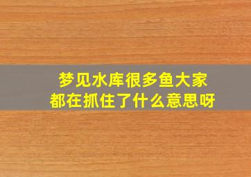 梦见水库很多鱼大家都在抓住了什么意思呀